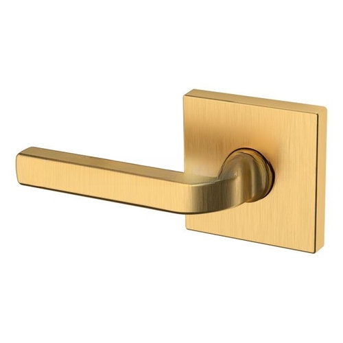 Preconfigured 5190 Lever with R017 Rose Left Hand Half Dummy Lock Lifetime Satin Brass Finish