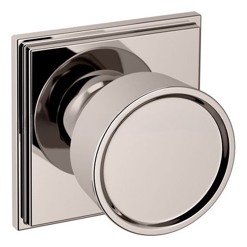 Preconfigured K007 Hollywood Hills Knob with R050 Rose Half Dummy Lock Lifetime Bright Nickel Finish