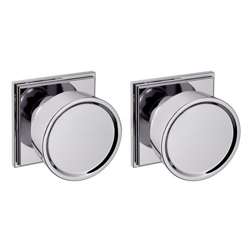 Preconfigured K009 Hollywood Hills Knob with R050 Rose Full Dummy Lock Bright Chrome Finish