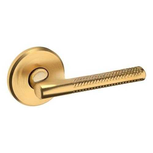 Preconfigured L015 Lever with R016 Rose Right Hand Half Dummy Lock Lifetime Satin Brass Finish