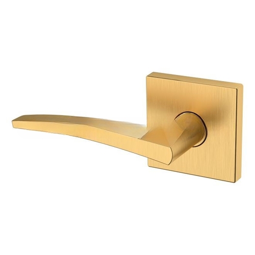 Preconfigured L022 Lever with R017 Rose Left Hand Half Dummy Lock Lifetime Satin Brass Finish