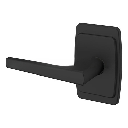 Preconfigured L024 Lever with R046 Rose Left Hand Half Dummy Lock Satin Black Finish