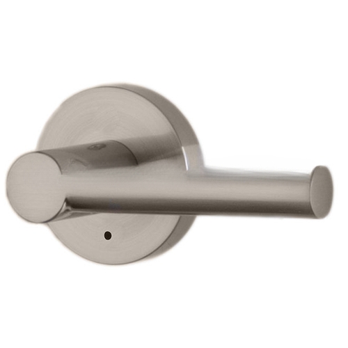 Uptown Lever Privacy Lock with Adjustable Latch and Full Lip Strike Satin Nickel Finish