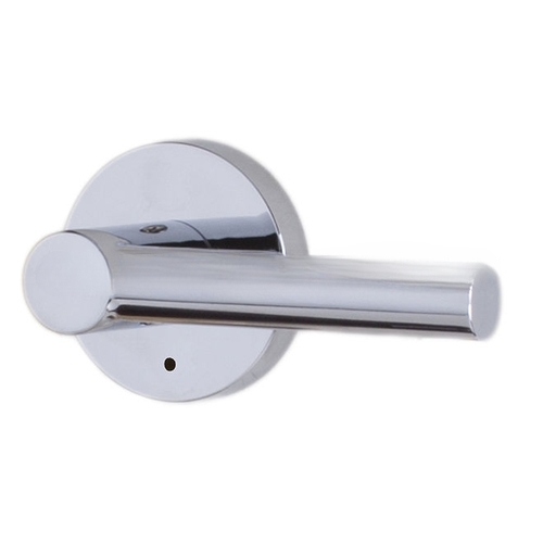 Uptown Lever Privacy Lock with Adjustable Latch and Full Lip Strike Bright Chrome Finish