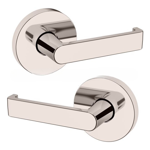 Preconfigured 5105 Lever with 5046 Rose Full Dummy Lock Lifetime Bright Nickel Finish