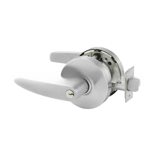 Entry Office Lever Lock Grade 1 with B Lever and L Rose with LA Keyway and ASA Strike Satin Chrome Finish