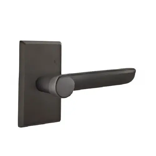 Aurora Lever Dummy Pair with Style # 3 Rose for 1-3/8" to 2" Door Flat Black Bronze Finish