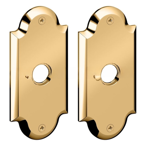 5" Arch Privacy Rose Pair Lifetime Brass Finish