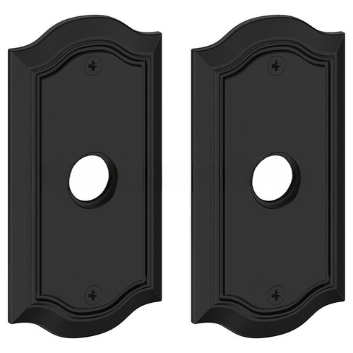 5" Bethpage Passage Rose Pair Satin Black Finish