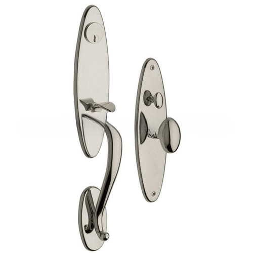 Springfield Double Cylinder Entry Mortise Trim Lifetime Bright Nickel Finish