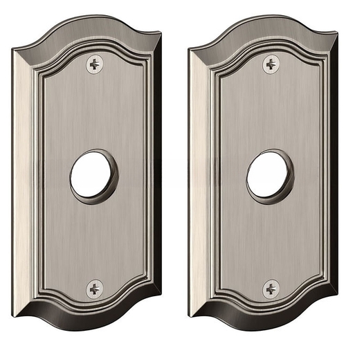 5" Bethpage Passage Rose Pair Lifetime Satin Nickel Finish