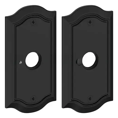 5" Bethpage Privacy Rose Pair Satin Black Finish