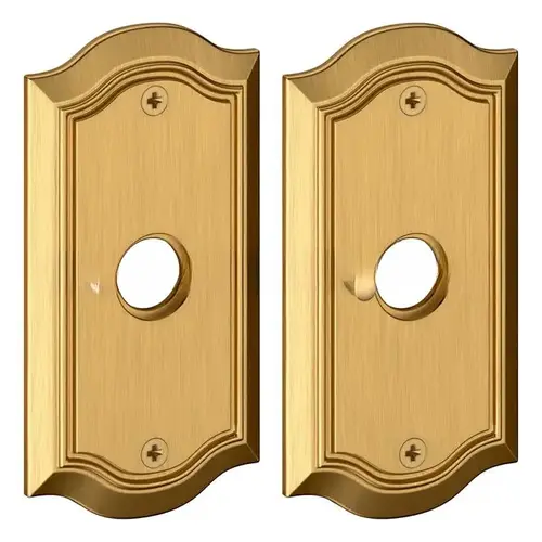 5" Bethpage Privacy Rose Pair Lifetime Satin Brass Finish