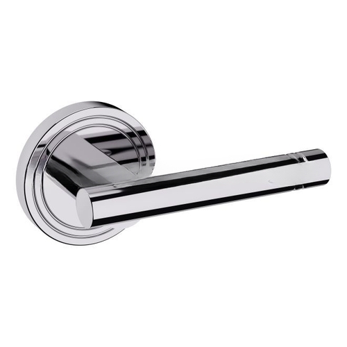 Preconfigured 5138 Lever with 5047 Rose Right Hand Half Dummy Lock Bright Chrome Finish - Baldwin Quickship Item *