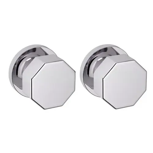 Preconfigured 5073 Knob with 5046 Rose Full Dummy Lock Bright Chrome Finish - Baldwin Quickship Item *