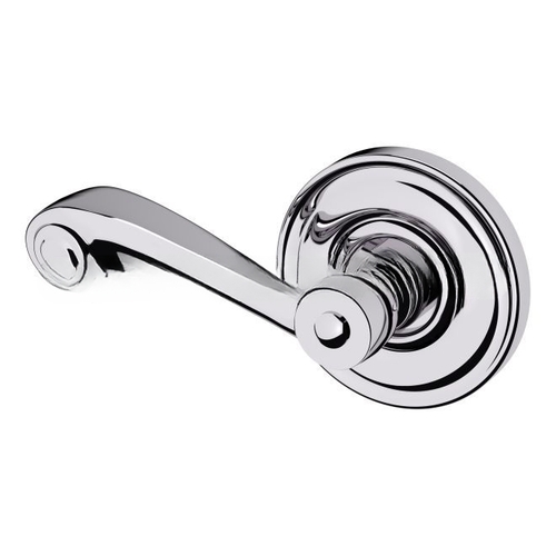 Preconfigured 5103 Lever with 5048 Rose Left Hand Half Dummy Lock Bright Chrome Finish - Baldwin Quickship Item *