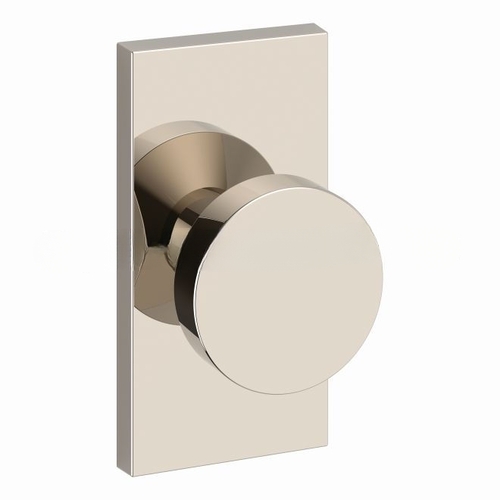 Full Dummy Contemporary Knob and Contemporary 5" Rose Lifetime Bright Nickel Finish