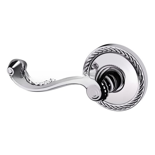 Preconfigured 5104 Lever with 5004 Rose Left Hand Half Dummy Lock Bright Chrome Finish - Baldwin Quickship Item *