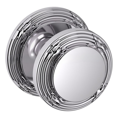 Preconfigured 5013 Knob with 5021 Rose Half Dummy Lock Bright Chrome Finish - Baldwin Quickship Item *