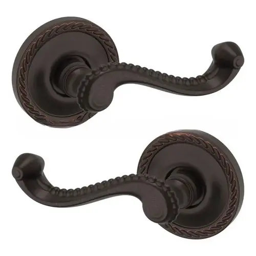 Preconfigured 5104 Lever with 5004 Rose Full Dummy Lock Venetian Bronze Finish - Baldwin Quickship Item *