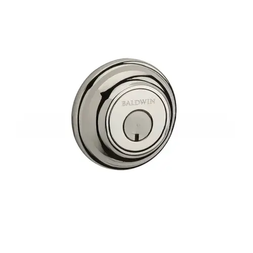 Double Cylinder Traditional Round Deadbolt with 6AL Latch; Dual Strike; and SmartKey Lifetime Bright Nickel Finish