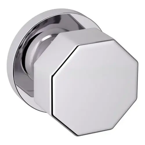 Preconfigured 5073 Knob with 5046 Rose Half Dummy Lock Bright Chrome Finish - Baldwin Quickship Item *