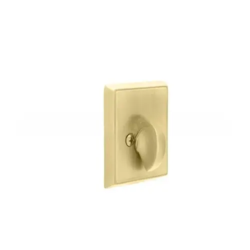 Rectangular Single Sided Deadbolt with 2-3/8" and 2-3/4" Backset for 1-3/8" to 2-3/8" Door Satin Brass Finish