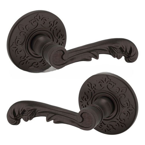 Preconfigured 5121 Lever with R012 Rose Full Dummy Lock Venetian Bronze Finish - Baldwin Quickship Item *