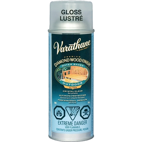 Wood Varnish, Clear, Gloss, 340 g Aerosol Can