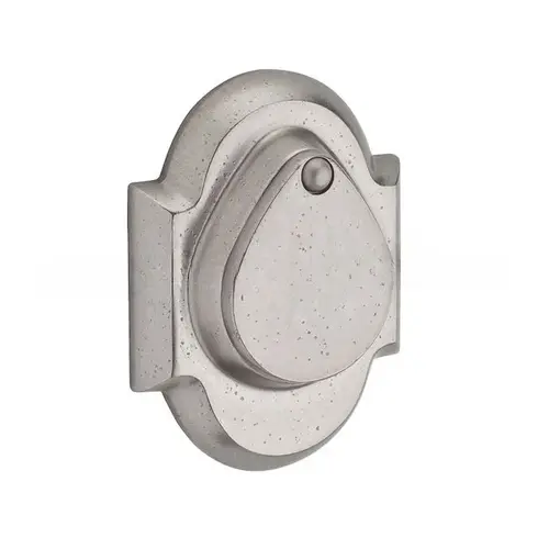 Baldwin Reserve DCRAD492S Double Cylinder Rustic Arch Deadbolt with 6AL Latch, Dual Strike, and SmartKey White Bronze Finish