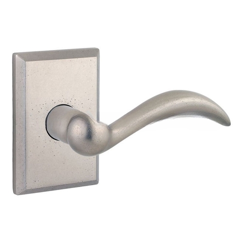 Full Dummy Arch Lever and Rustic Square Rose White Bronze Finish