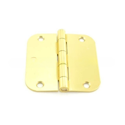 Stanley Security Solutions RD7583124 3-1/2" x 3-1/2" 5/8" Radius Residential Hinge # S083-575 Satin Brass Finish Pair
