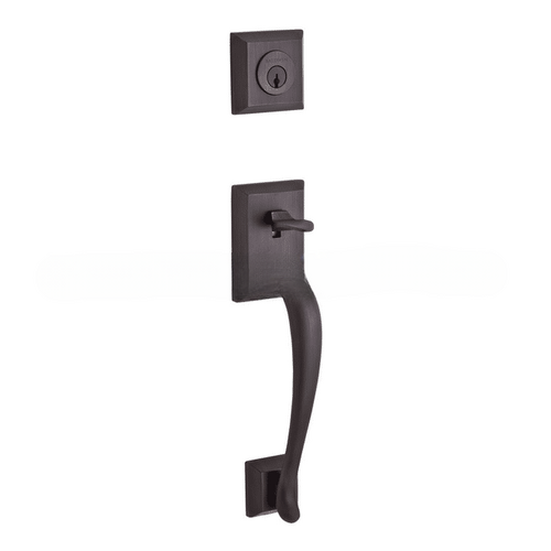 Full Dummy Napa Handleset Round Knob and Traditional Arch Rose Venetian Bronze Finish