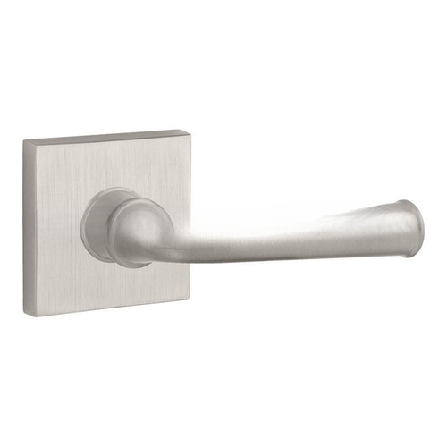 Entry Federal Lever and Contemporary Square Rose with 6AL Latch and Dual Strike Satin Nickel Finish