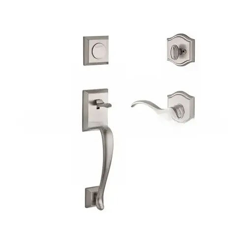 Full Dummy Napa Handleset Right Hand Curve Lever and Traditional Arch Rose Satin Nickel Finish