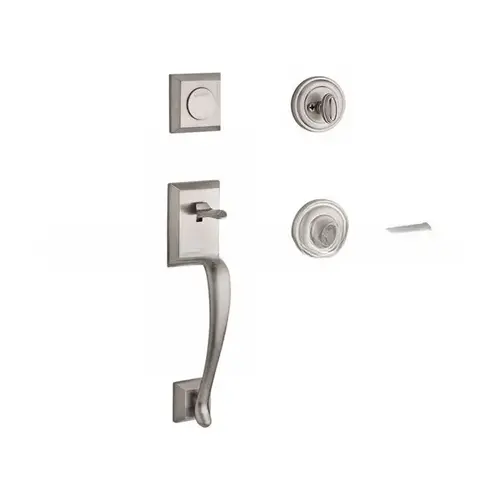 Full Dummy Napa Handleset Right Hand Federal Lever and Traditional Round Rose Satin Nickel Finish