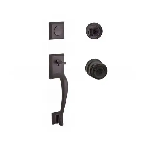 Full Dummy Napa Handleset Traditional Knob and Traditional Round Rose Venetian Bronze Finish