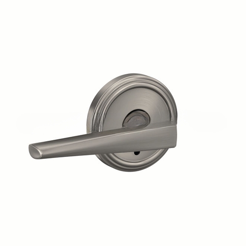 Eller Lever with Indy Rose Non Turning Dummy Lock Satin Nickel Finish