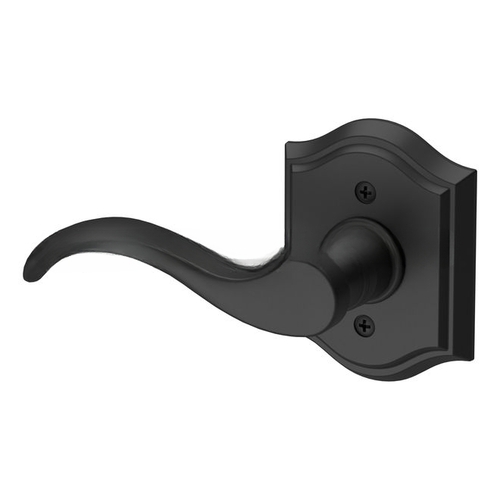 Half Dummy Left Hand Curve Lever and Traditional Arch Rose Satin Black Finish