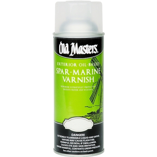 Marine Spar Varnish Spray Semi-Gloss Clear Oil-Based 12.8 oz Clear