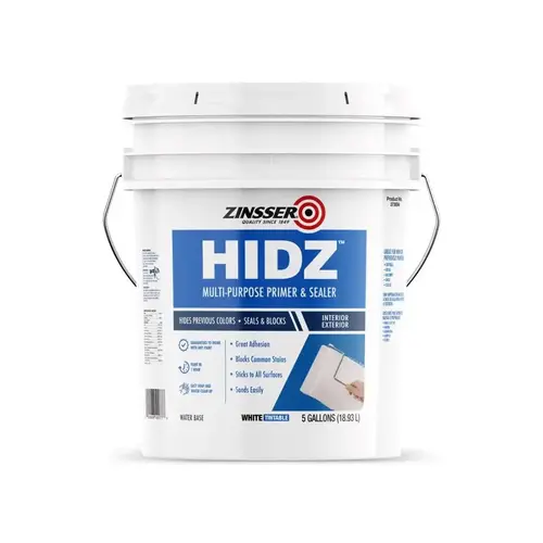 Hidz Multi-Purpose Primer & Sealer / Interior & Exterior / Water-Based - 5 Gal. White