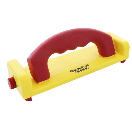 Retractable Heel Push Block GrabberPlus Rubber 8.25" L X 4" W Miter Red/Yellow Red/Yellow