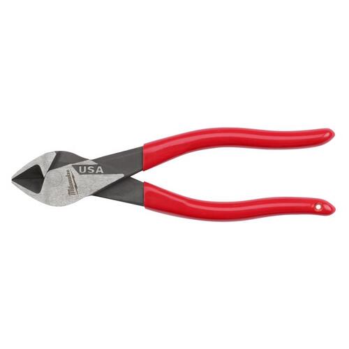 Cutting Pliers, 7.09 in OAL, 0.78 in Jaw Opening, Red Handle