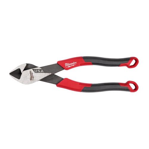 Cutting Pliers, 7-1/2 in OAL, 0.78 in Jaw Opening, Black/Red Handle