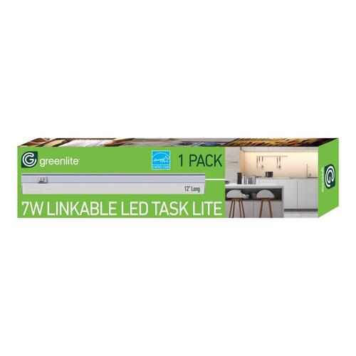 Greenlite 7WSHOP1T1PK Under Cabinet Light Strip 12" L White Plug-In LED 600 lm