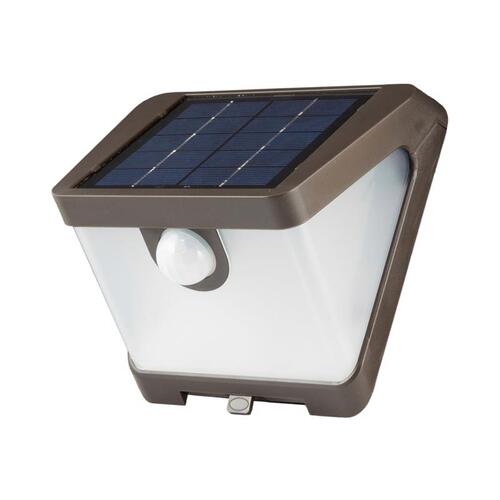 SWL Series Solar Security Wedge Light, 30 W, 1-Lamp, LED Lamp, Cool White, 500 Lumens, 4000 K Color Temp Bronze