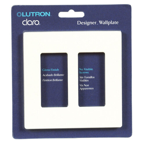 Wall Plate Claro Light Almond 2 gang Plastic Decorator Light Almond