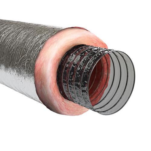 Duct R4.2 25 ft. L X 4" D Silver Poly Silver