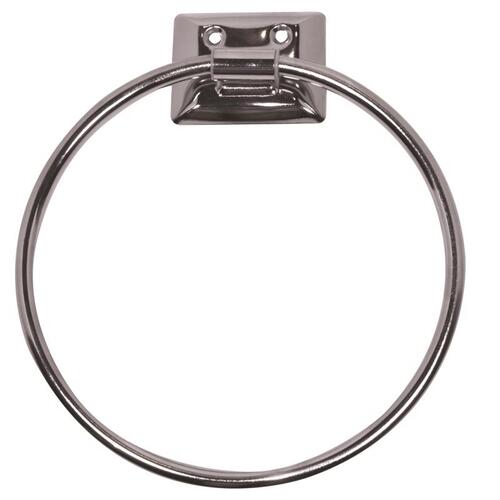 Decko 38020 Towel Ring Chrome Silver Metal Chrome