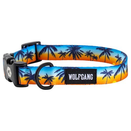 Adjustable Collar Multicolored Sunset palms Polyester Dog Large Multicolored